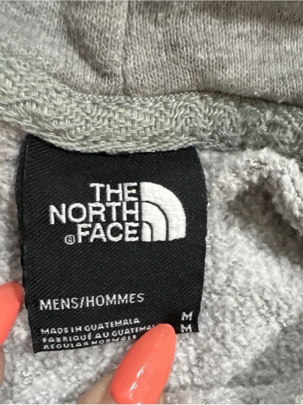 The North Face Grey Pullover Hoodie with White Logo